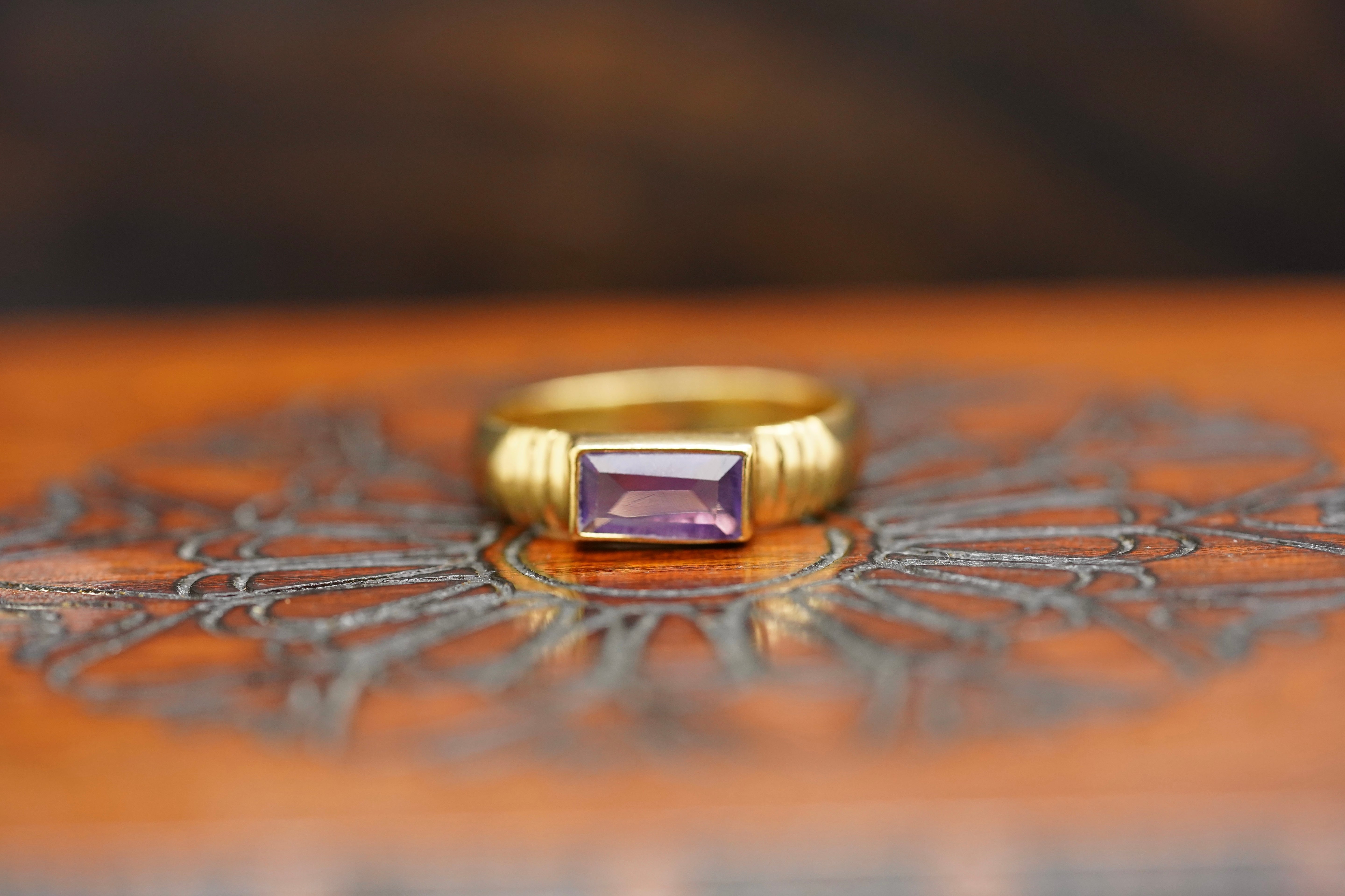 amethyst ring, ring amethyst, ring aus amethyst, alaska ring, Edelstein ring, ring vergoldet, vergoldeter ring