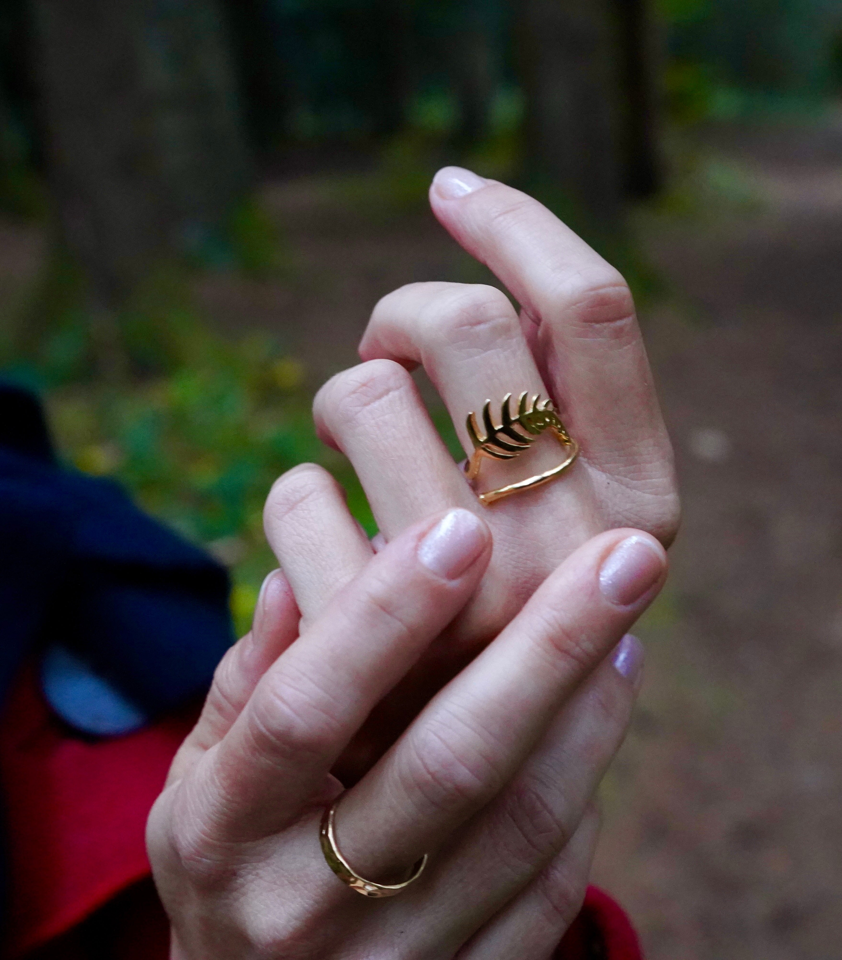 Farn Ring, Abeytu Ring, gold ring damen