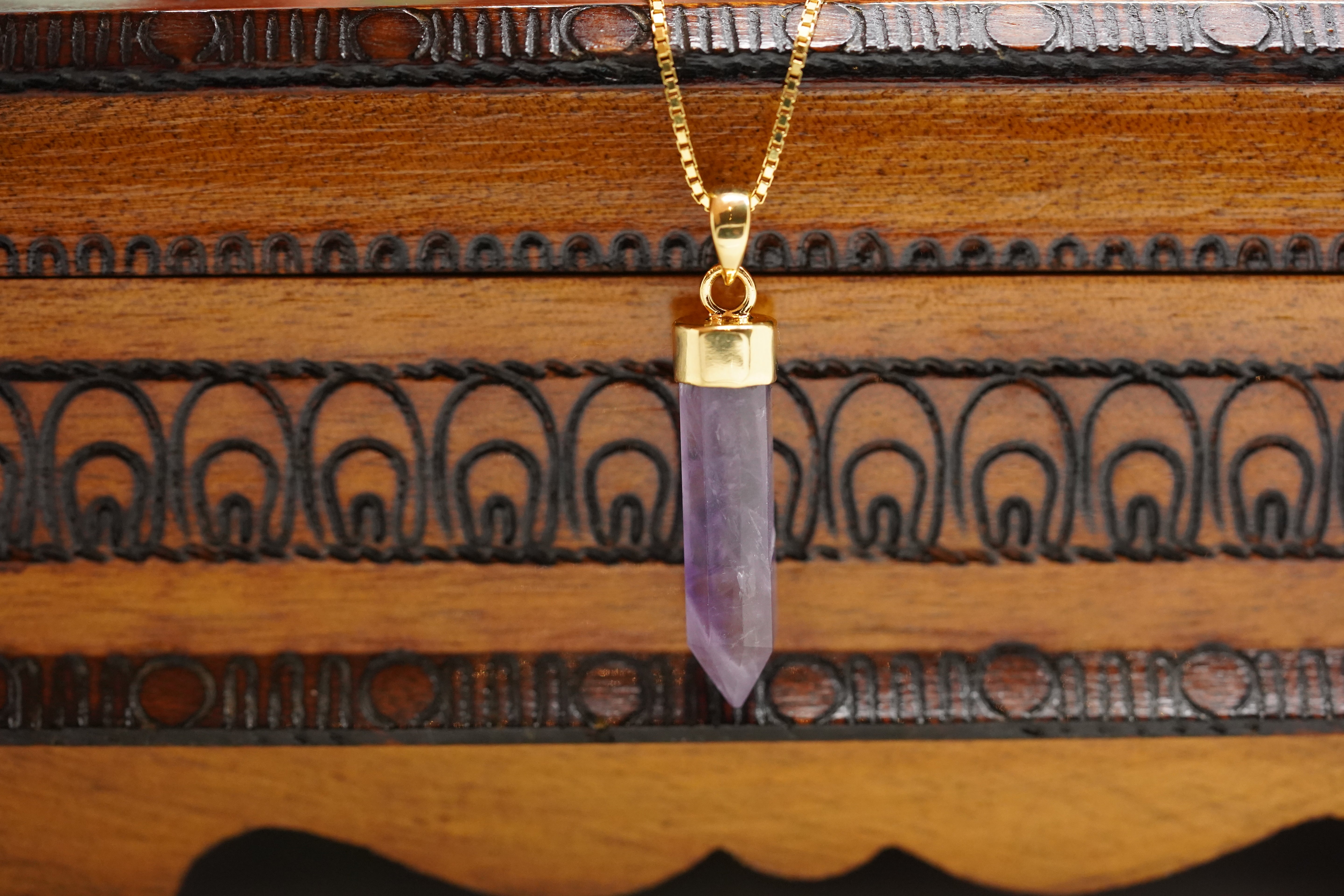 amethyst kette, echte amethyst kette, amethyst kette gold, satinka kette, edelstein kette, kette mit edelstein, amethyst anhänger
