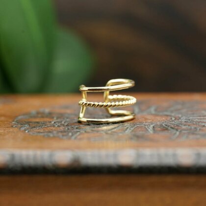 cuff, cuff ring, ear cuff, ear cuff gold, zihna ear cuff