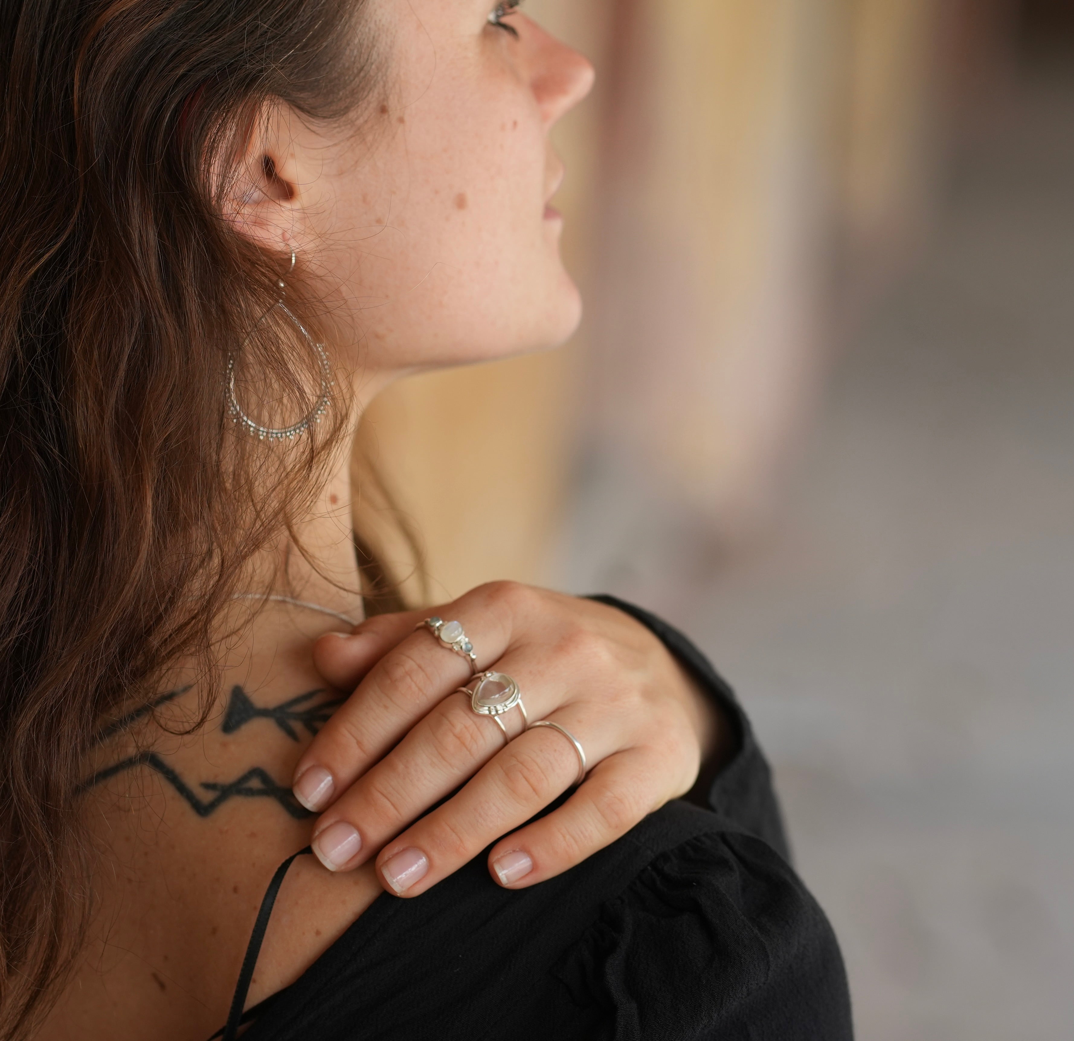 Ring mit Edelstein, Mondstein Ring, Ewa Ring